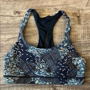 Lululemon Floral Print Racerback Sports Bra